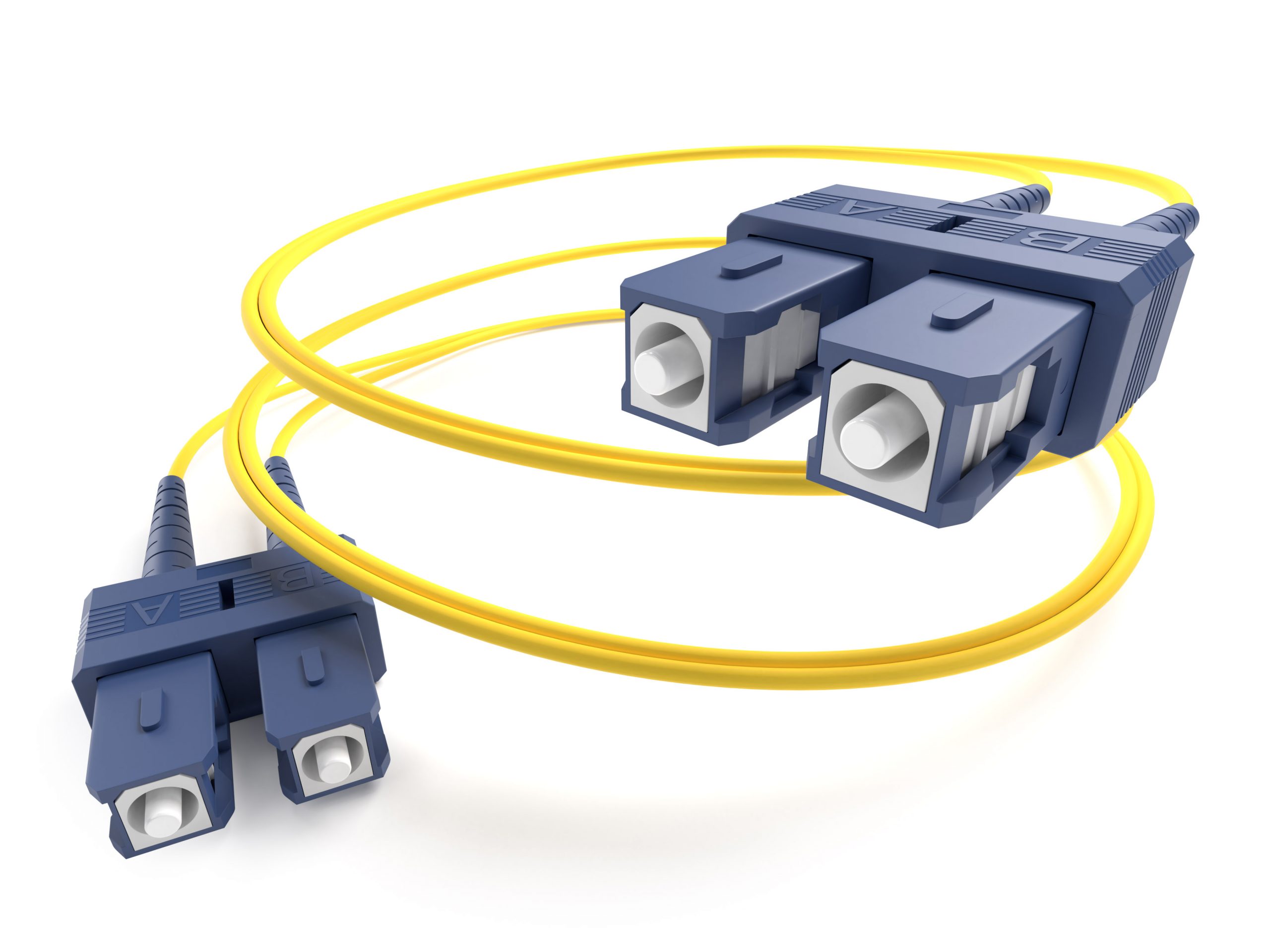image of a singlemode SC-SC fiber optic cable